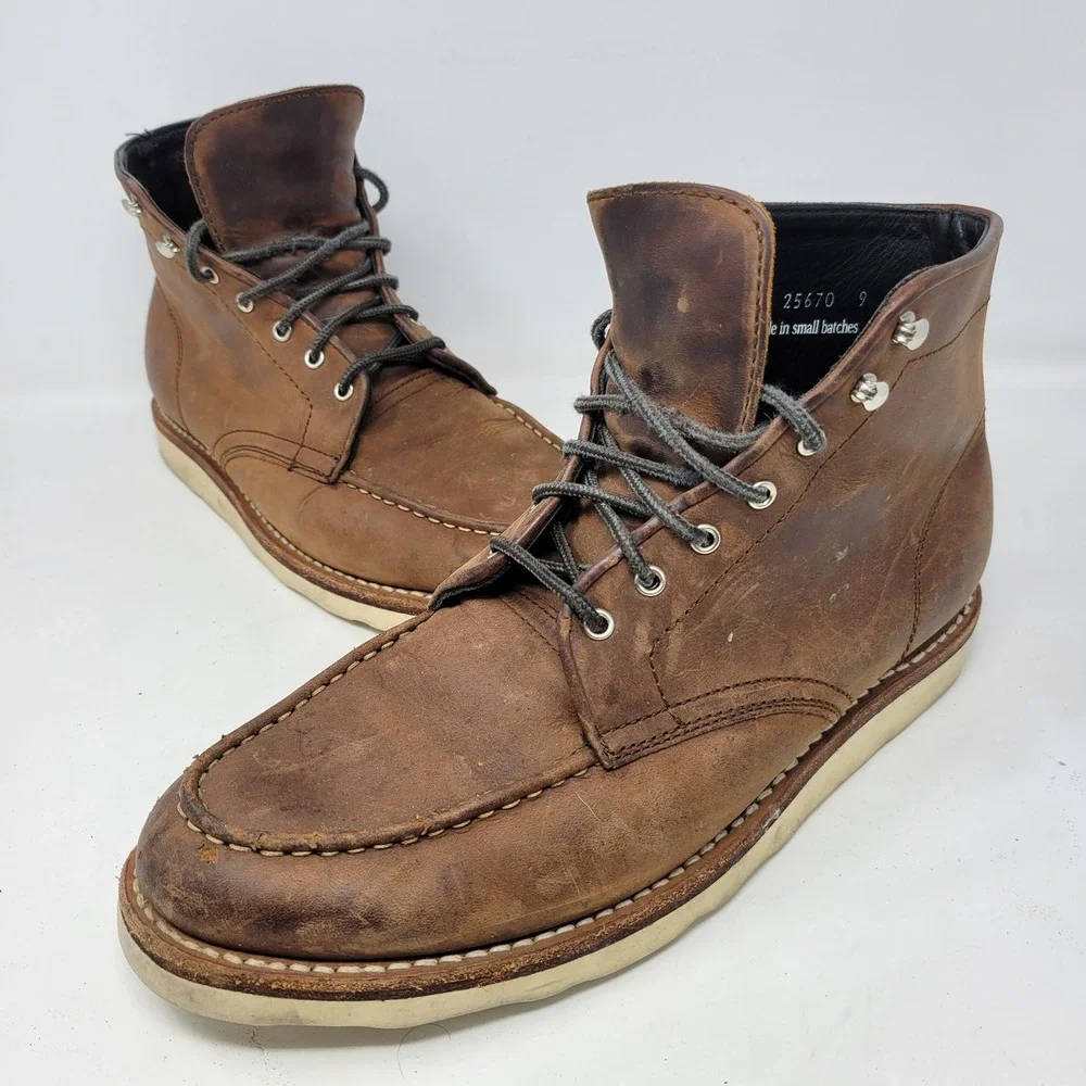 Thursday‎ Boot Co Diplomat Leather Moc Toe Boots Mens 12 Vibram Sole